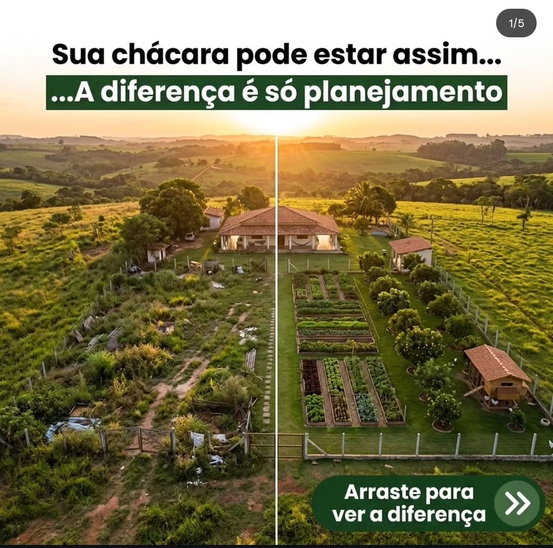 Post do Instagram: planta de projeto rural
