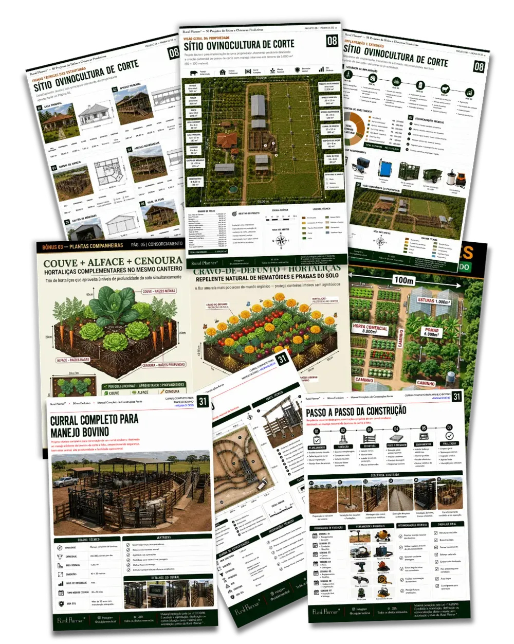 Kit completo Rural Planner com mais de 100 projetos